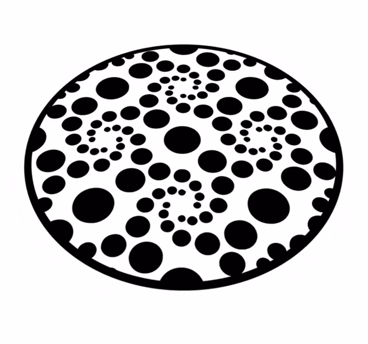Kruhový tečkovaný vzor Geometrický vinylový koberec - TenStickers