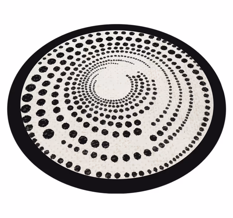 Polka dot zlomený kruh geometrický koberec - TenStickers