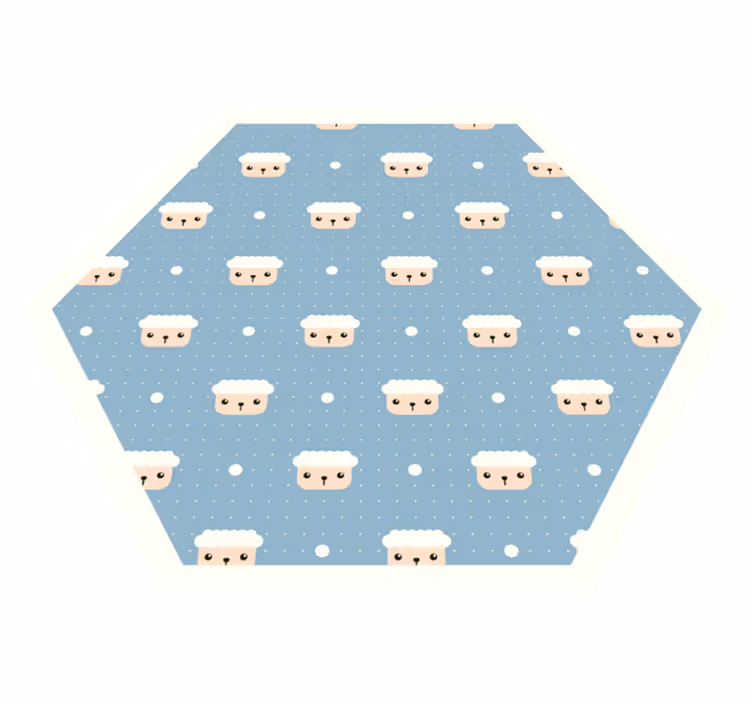 Ovčí vzor Vinylový koberec do školky - TenStickers