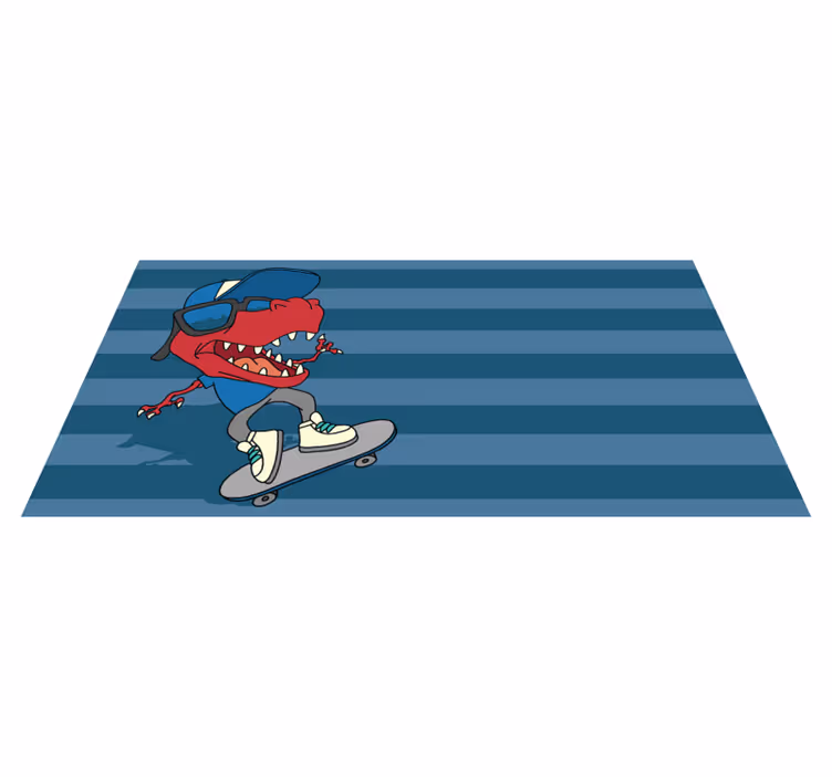 Skateboardový dinosaurus Ostatní Vinylový koberec - TenStickers