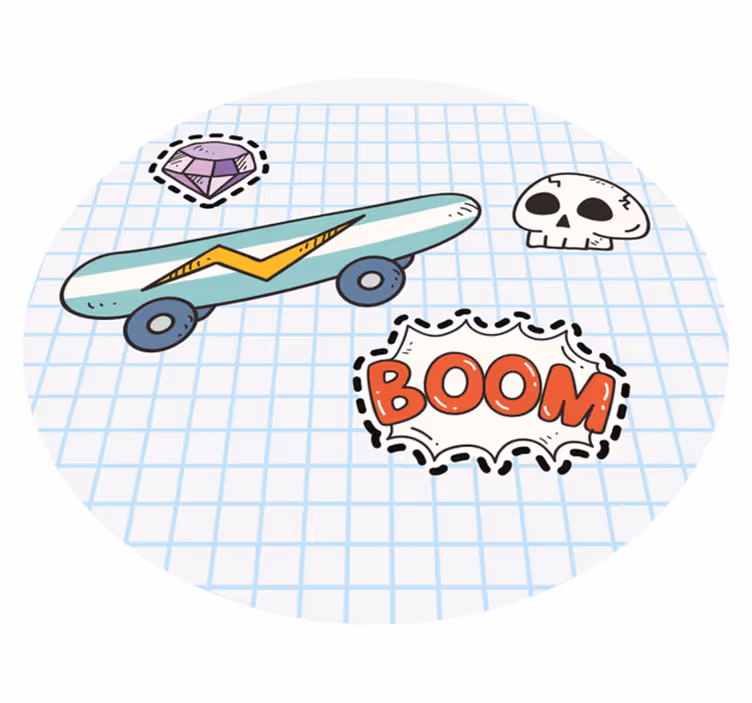 Papírový skateboard pro teenagery - TenStickers
