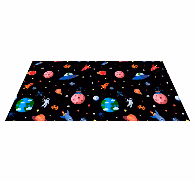 Planety a galaxy star vinylový koberec - TenStickers