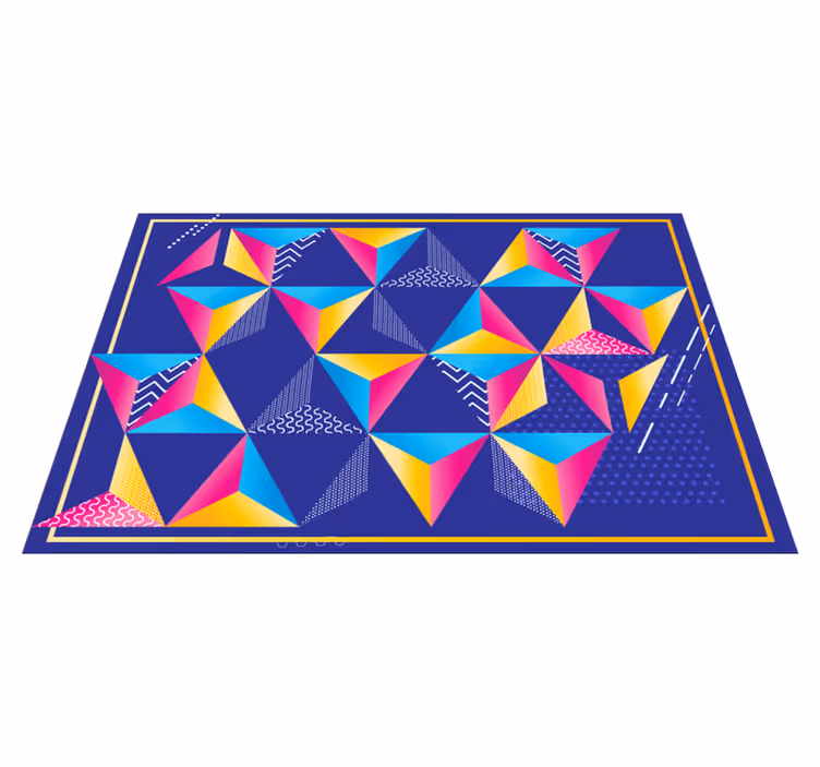 Barevné tvary živost Geometrický vinylový koberec - TenStickers