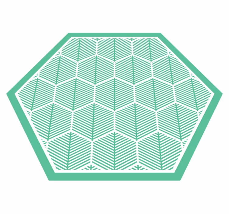 Vinylový koberec s květinami a rostlinami geometrie rostlin - TenStickers