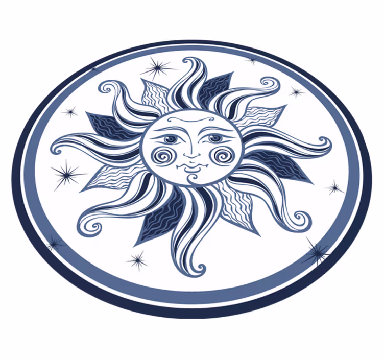 Nebeské slunce vzor Vinylový koberec pro teenagery - TenStickers