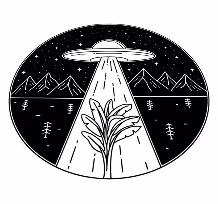 Ufo v noci teen vinylový koberec - TenStickers