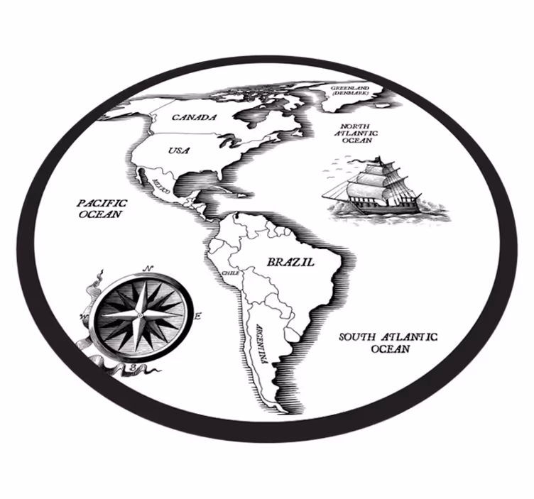 Koberec na americkém kontinentu - TenStickers