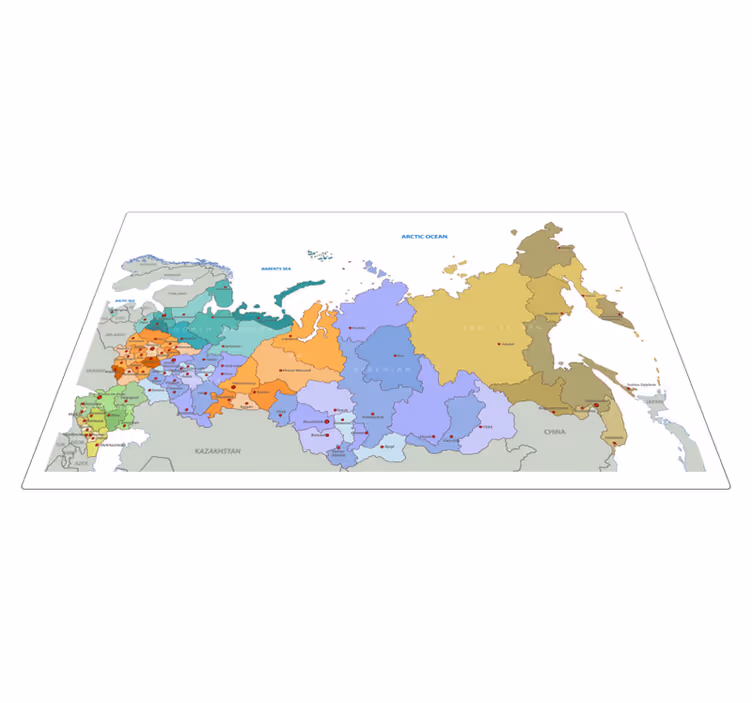Mapová karta sssr - nebo koberec na mapě světa - TenStickers