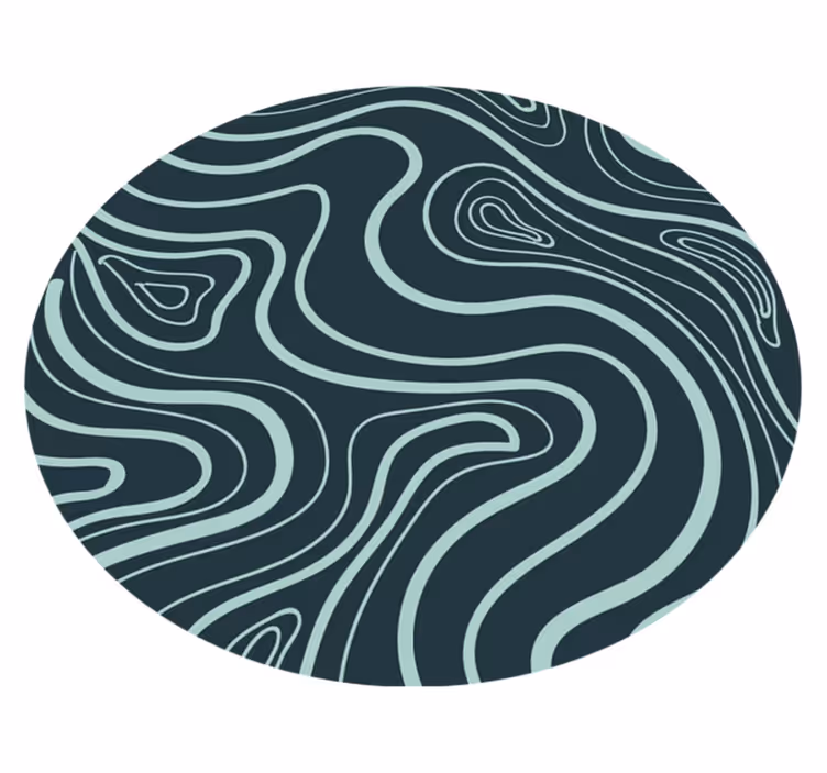 Topografické kontury Vinylový koberec s texturou - TenStickers
