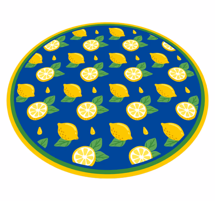 Citrusový citronový design Kuchyňský vinylový koberec - TenStickers