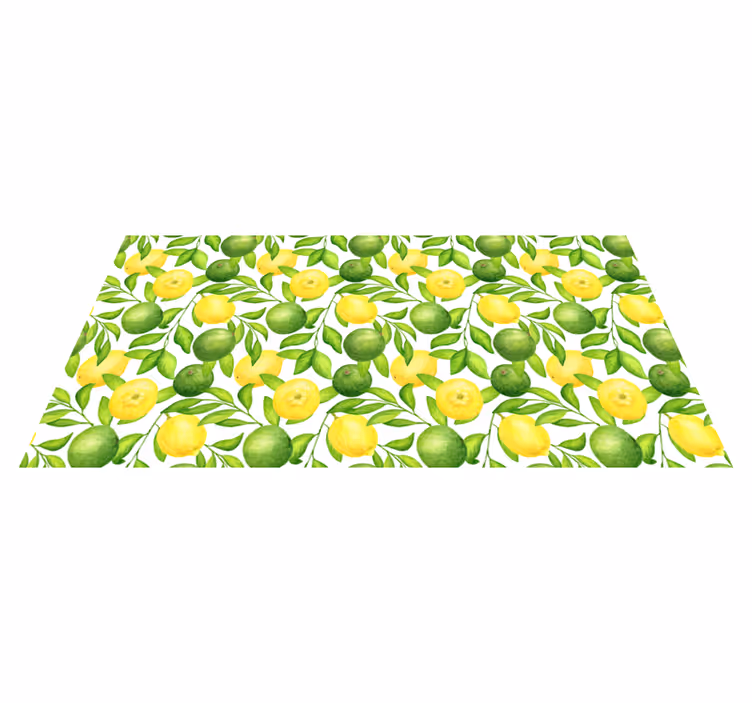 Citrony a limetky květinový koberec - TenStickers