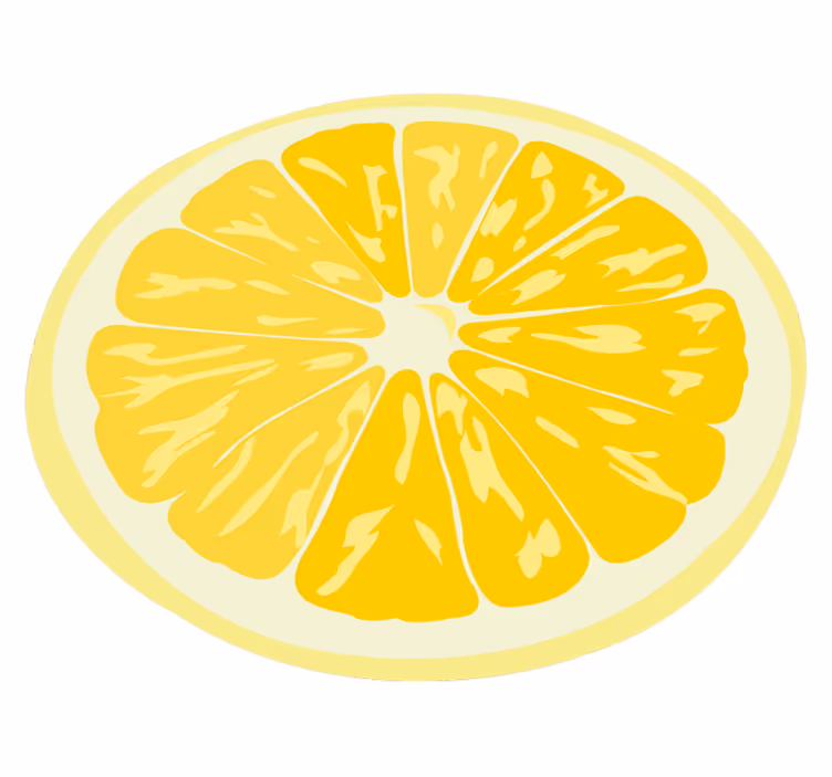 Světlý plátek citronu Kuchyňský vinylový koberec - TenStickers