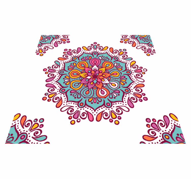 Mandala pro kuchyňské podlahové dlaždice - TenStickers