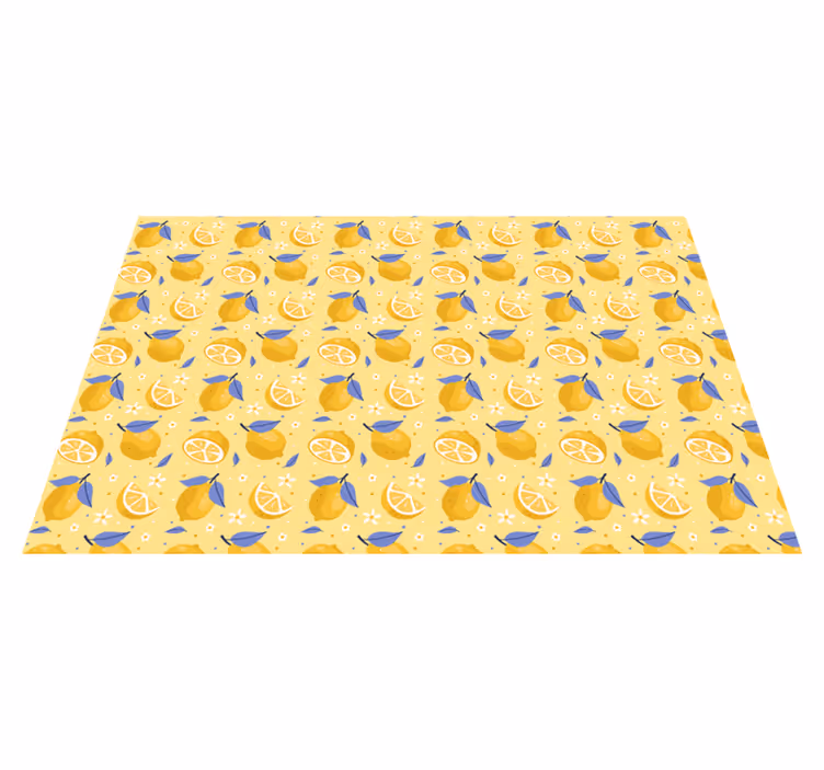 Potěšení z citronového vzoru Kuchyňský vinylový koberec - TenStickers