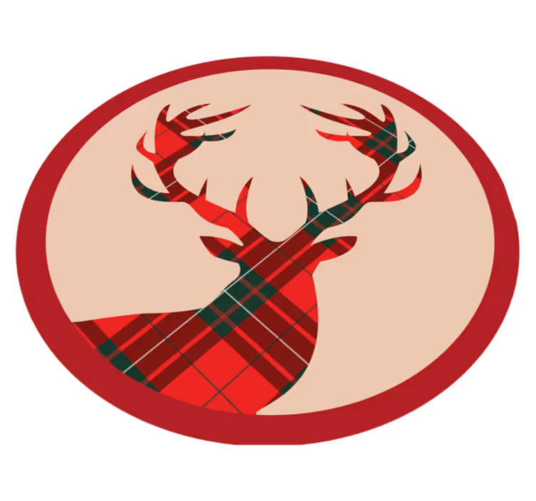 Stylová silueta jelena Vinylový koberec Vánoce - TenStickers