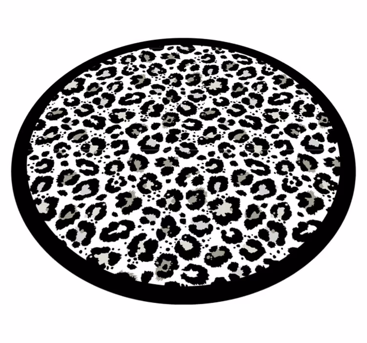 černý leopardí vinylový koberec se zvířecím potiskem - TenStickers