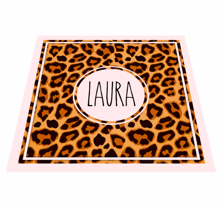 Přizpůsobený vinylový koberec s leopardím zvířetem - TenStickers