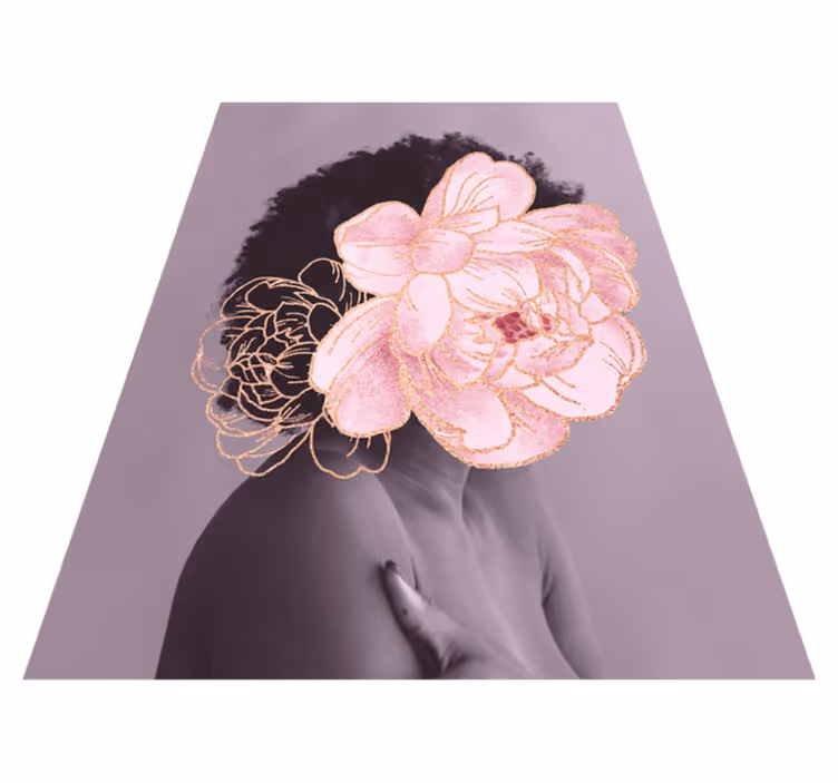 Půvabná botanická silueta Vinylový koberec obývací pokoj - TenStickers