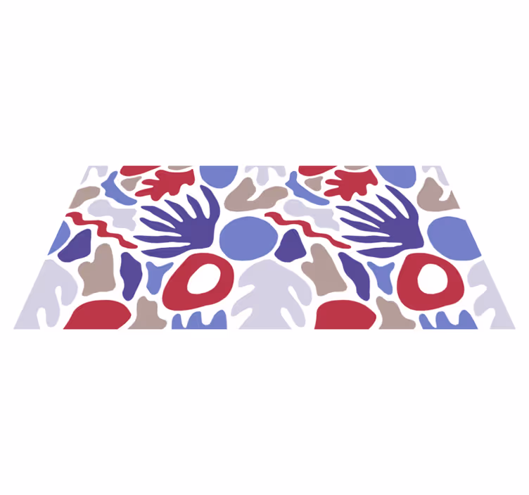 Abstraktní tvarový vzor Minimalistický vinylový koberec - TenStickers