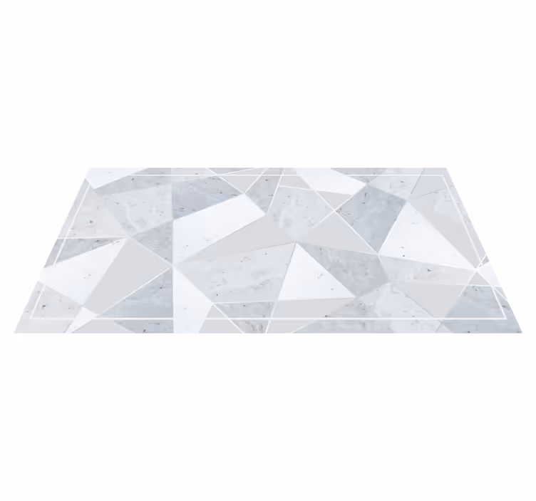 Geometrický šedý vzor Mramorový vinylový koberec - TenStickers