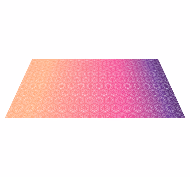 šestiúhelníkové růžové aranžmá Geometrický vinylový koberec - TenStickers