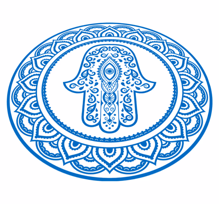 Kulatá ruka fátimy Mandala vinylový koberec - TenStickers