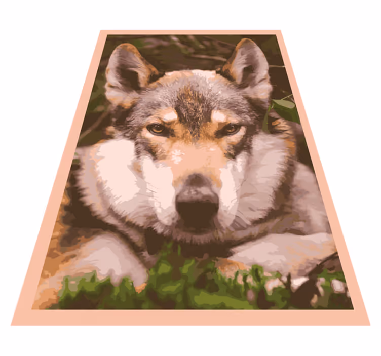 Vlčí obličejový vinylový koberec - TenStickers