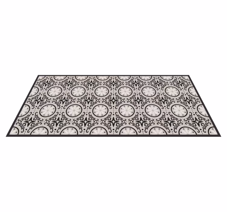 Geometrický zdobený design Vinylový koberec do ložnice - TenStickers