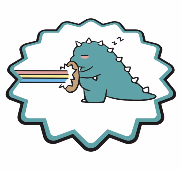 Duhový dech dinosaura Ostatní Vinylový koberec - TenStickers