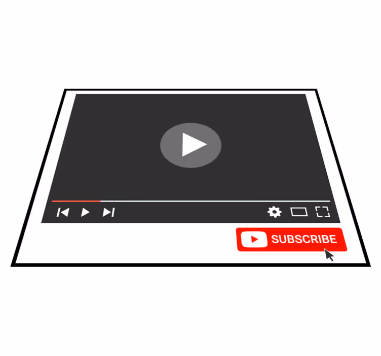 Tlačítko youtube k odběru vlastní vinylový koberec - TenStickers
