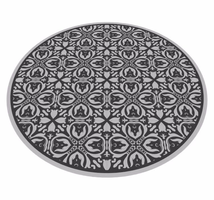 Geometrické květinové motivy Vinylový koberec s texturou - TenStickers