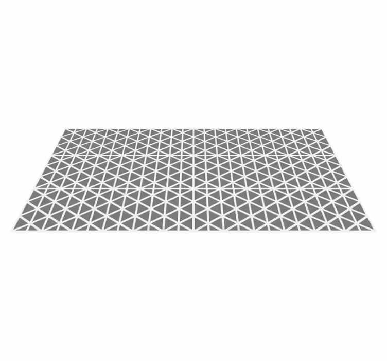 šedé a bílé trojúhelníkové kuchyňské geometrické koberce - TenStickers