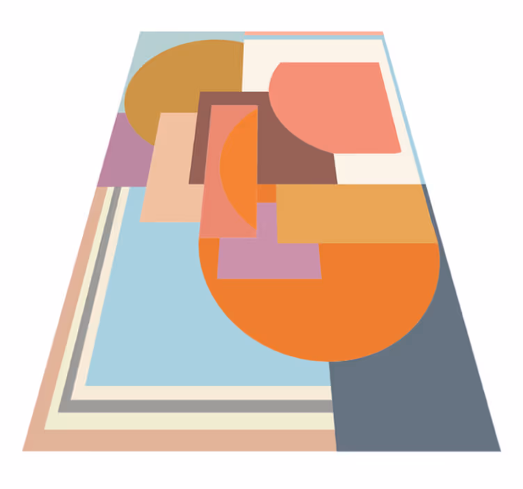 Výrazné formy Geometrický vinylový koberec - TenStickers