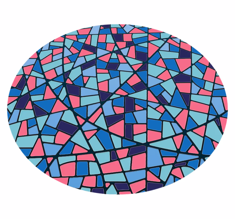 Barevné geometrické uspořádání Mozaikový vinylový koberec - TenStickers