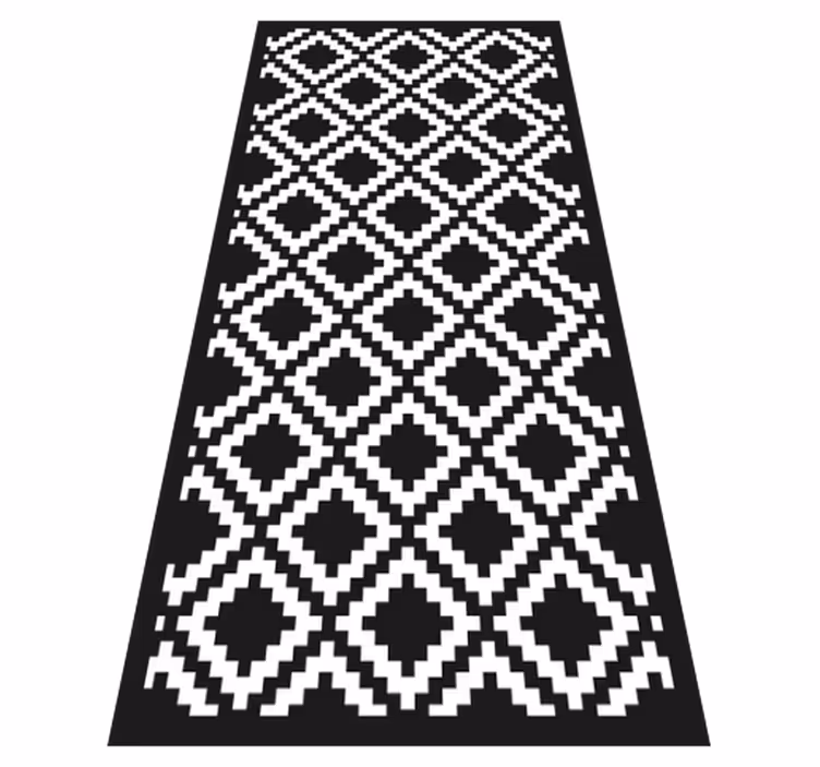 Vinylový koberec obývací pokoj s monochromatickým diamantem - TenStickers