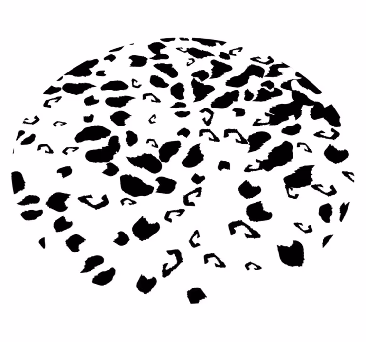 Černobílý leopardí vzor se zvířecím vinylovým kobercem - TenStickers