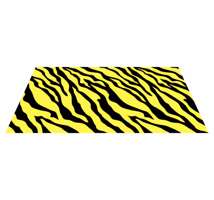 žlutý zebra vzor Vinylový koberec se zvířecím potiskem - TenStickers