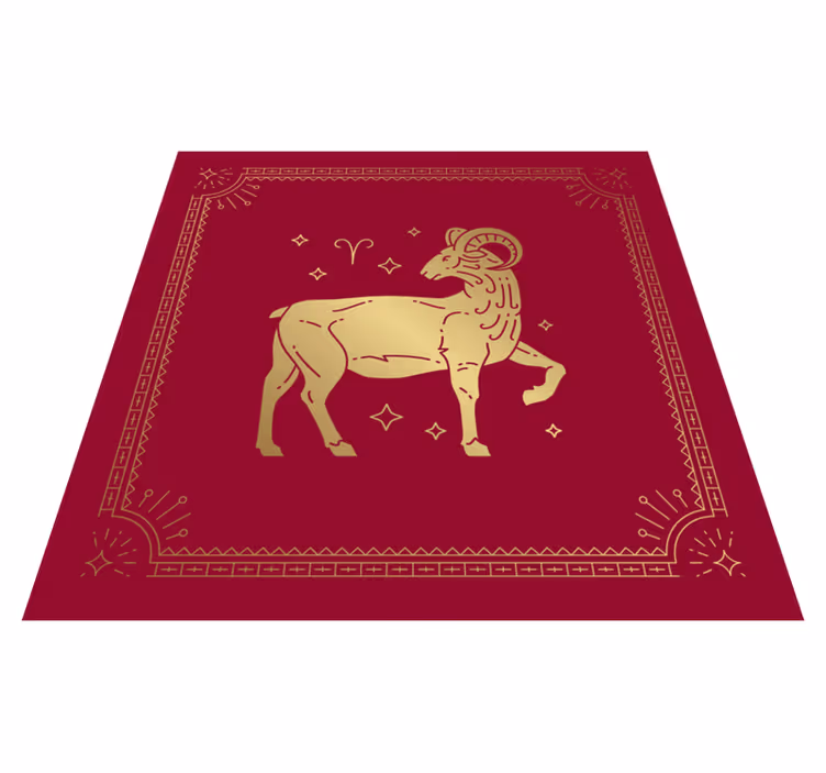 Symbol zlatého berana Zvířecí vinylový koberec - TenStickers