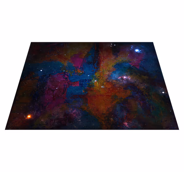 Kosmický prostorový design Vinylový koberec s hvězdami - TenStickers