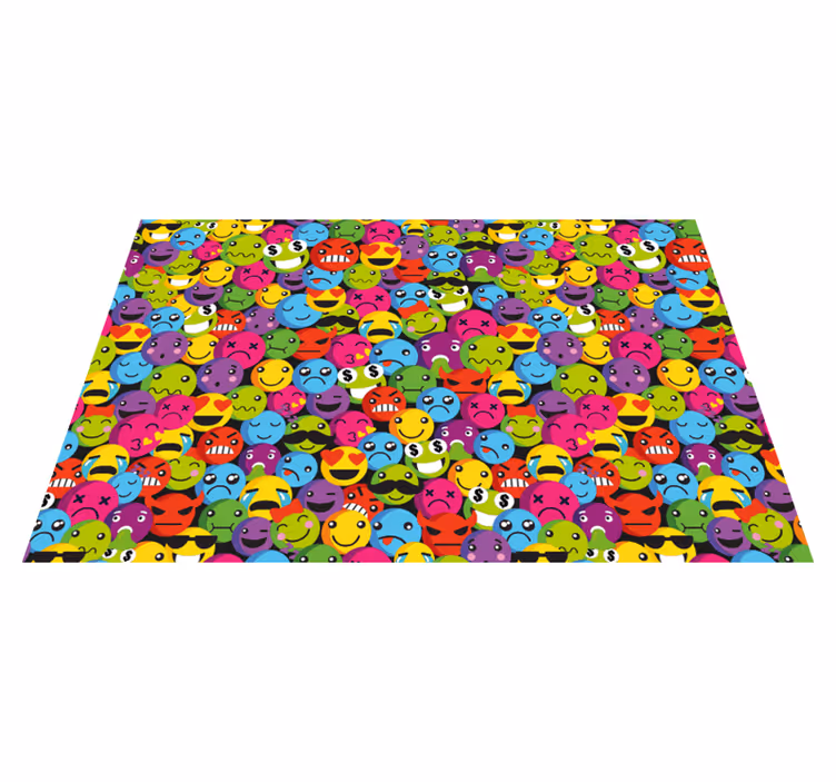 Emoji složení teen vinylový koberec - TenStickers