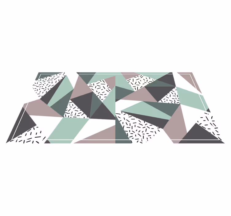 Abstraktní trojúhelníkové tvary Geometrický vinylový koberec - TenStickers