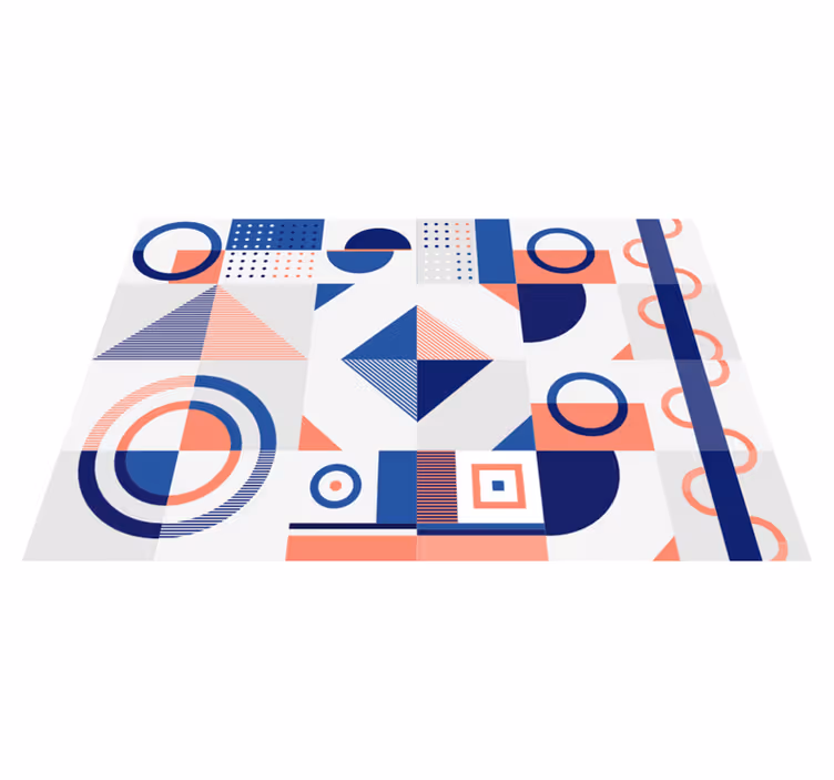 Moderní formy Geometrický vinylový koberec - TenStickers