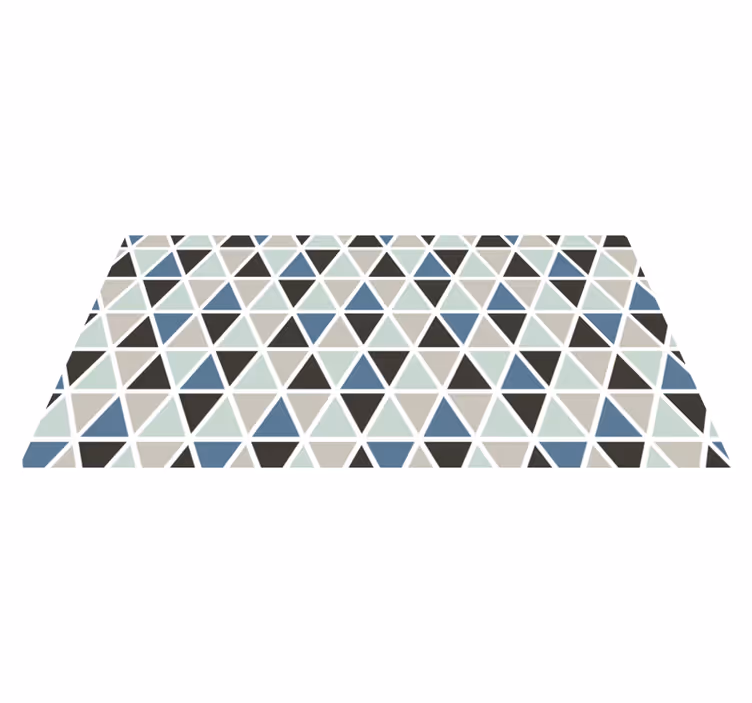 šedé a modré geometrický vzor geometrické koberce - TenStickers