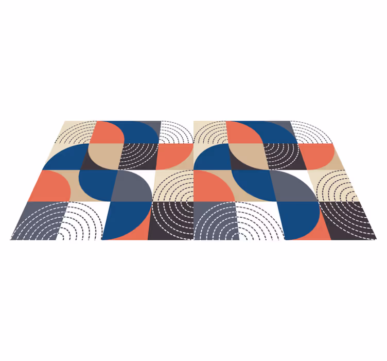 Abstraktní moderní design Geometrický vinylový koberec - TenStickers