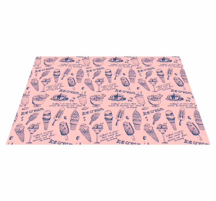 Zmrzlinové lahůdky Kuchyňský vinylový koberec - TenStickers