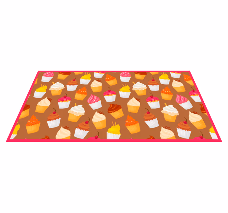 Potěšení z cupcakes Kuchyňský vinylový koberec - TenStickers