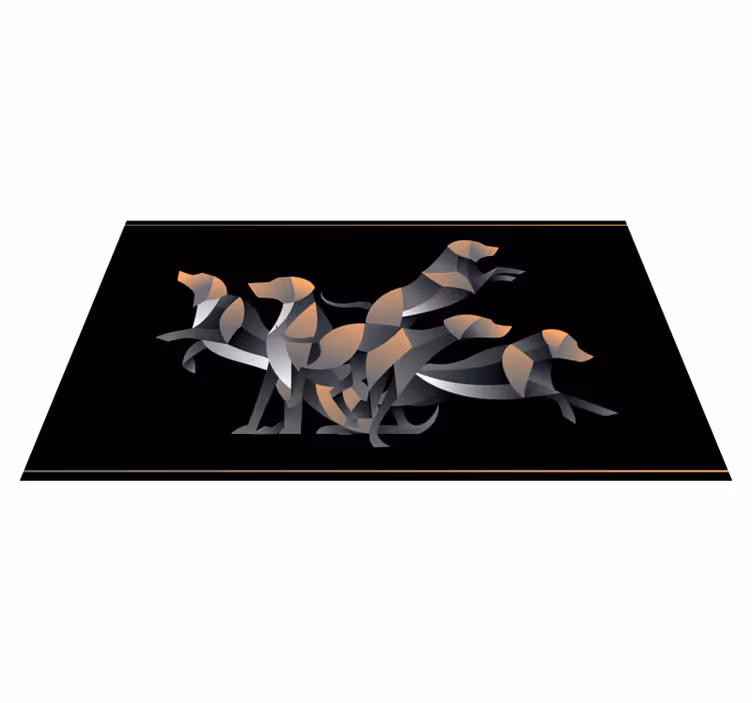 Stylizované figurky psů Zvířecí vinylový koberec - TenStickers