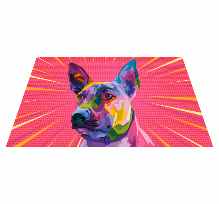 živé psí umělecké dílo Zvířecí vinylový koberec - TenStickers