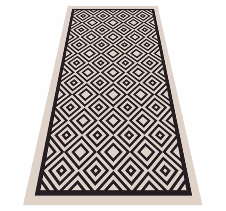 Hra s diamantovým vzorem Geometrický vinylový koberec - TenStickers