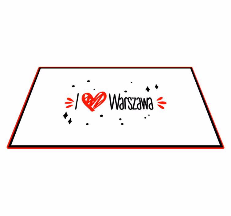 Miluji warszawský vlastní vinylový koberec - TenStickers